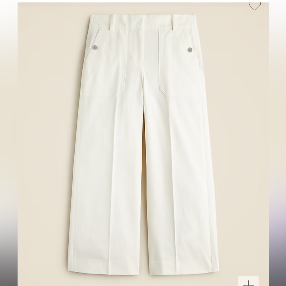 J.Crew Sydney wide leg cropped trouser NWOT